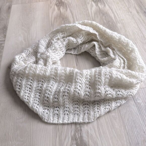 Ivory Knit Infinity Scarf - Picture 1 of 3